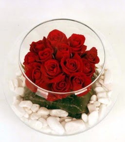 Cam fanusta 11 adet kırmızı gül  Rize hediye sevgilime hediye çiçek 