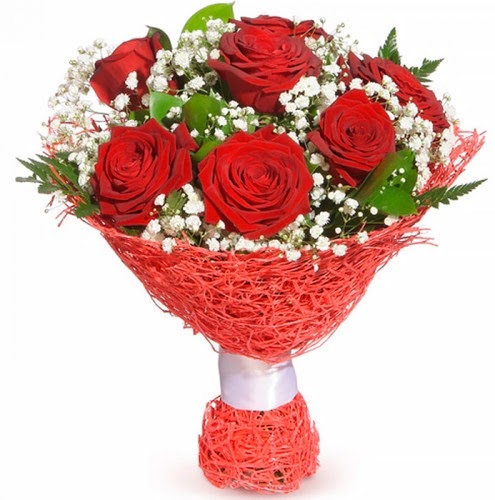 7 adet kırmızı gül buketi  Rize İnternetten çiçek siparişi 